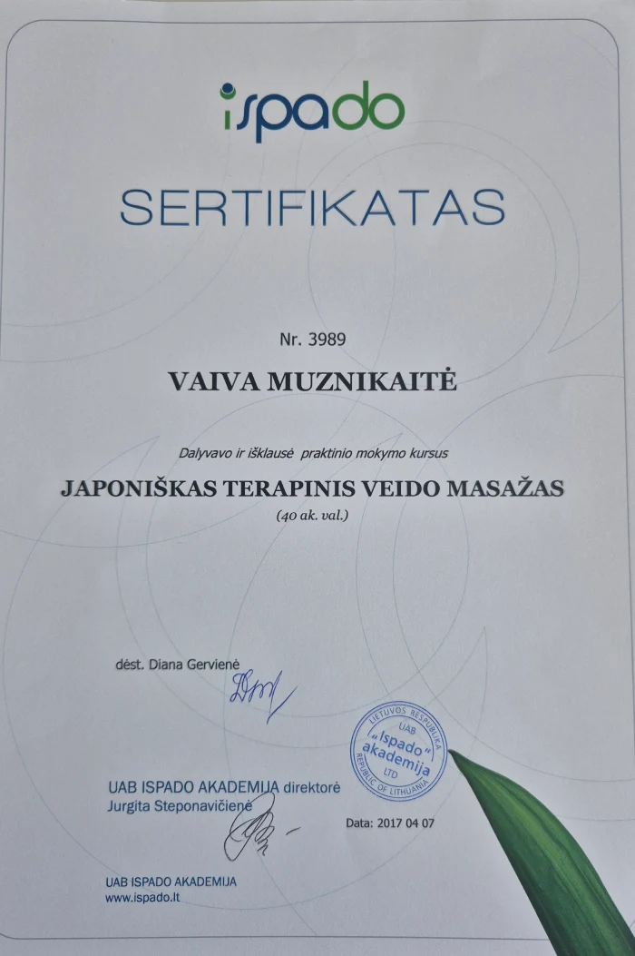 Kosmetologės Vaivos darbai ir mokymai