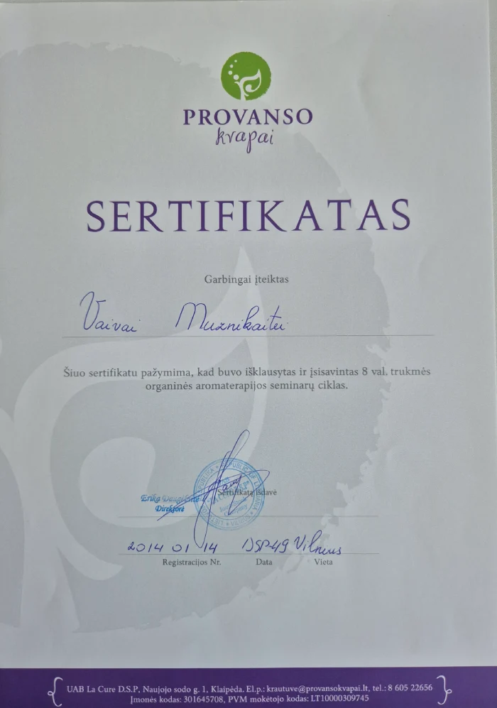 Kosmetologės Vaivos darbai ir mokymai